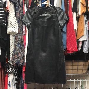 Faux leather dress